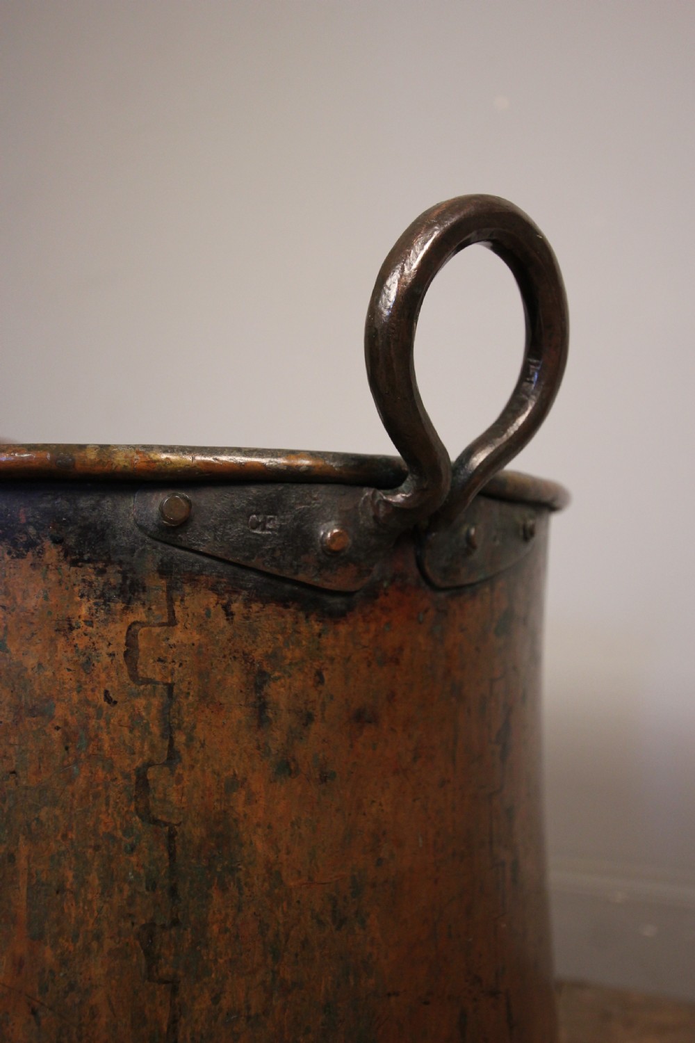 Large Copper Log Bin View VI