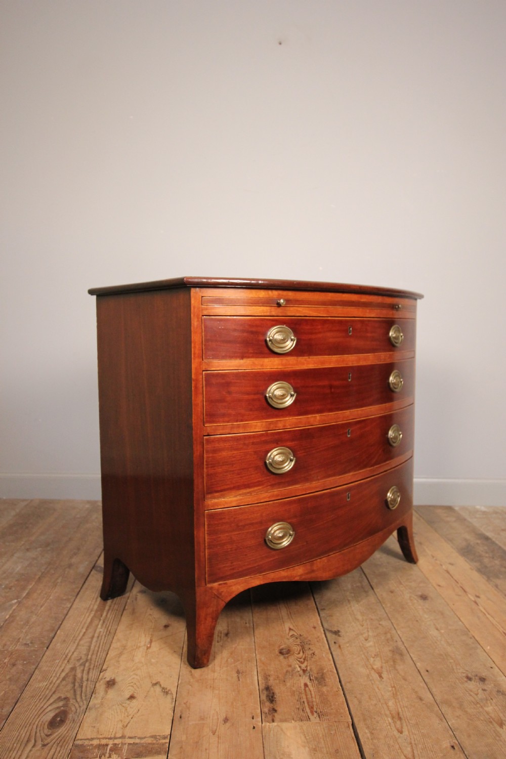 Small Regency Mahogany Bowfront Chest of Drawers View II