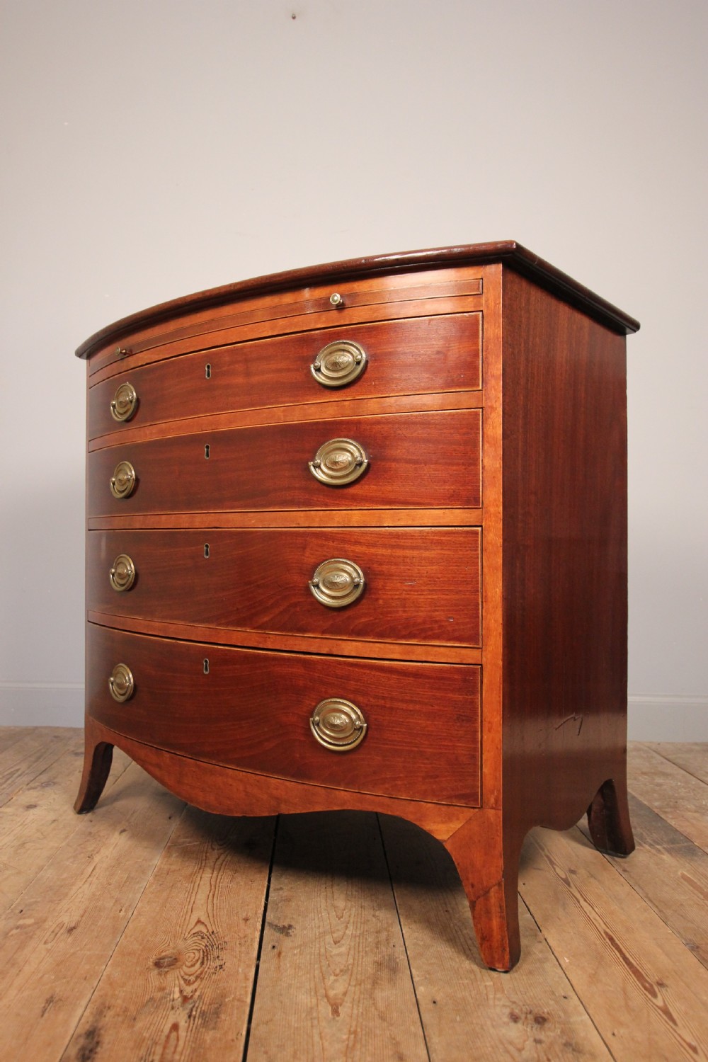 Small Regency Mahogany Bowfront Chest of Drawers View III