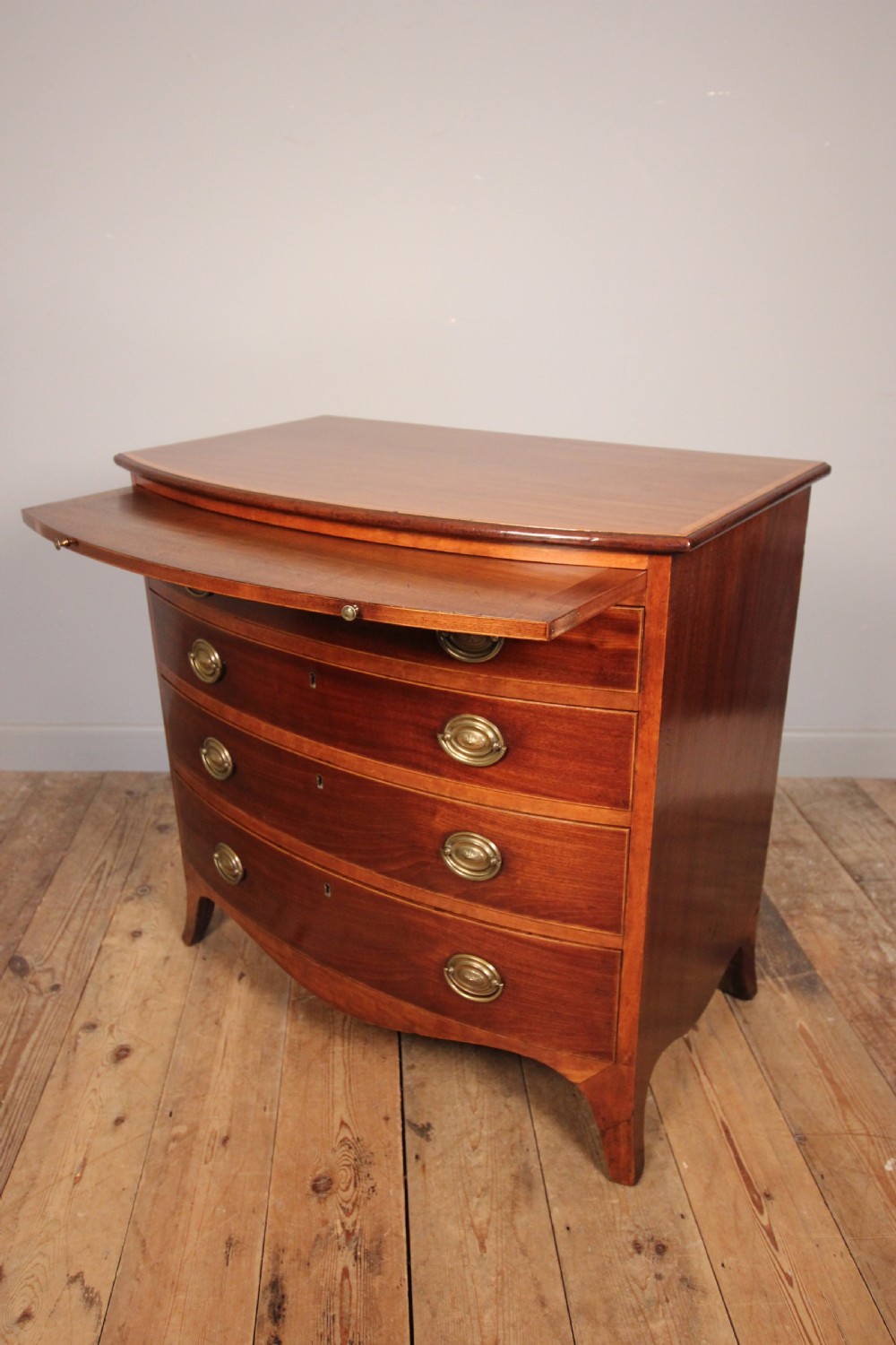 Small Regency Mahogany Bowfront Chest of Drawers View IV