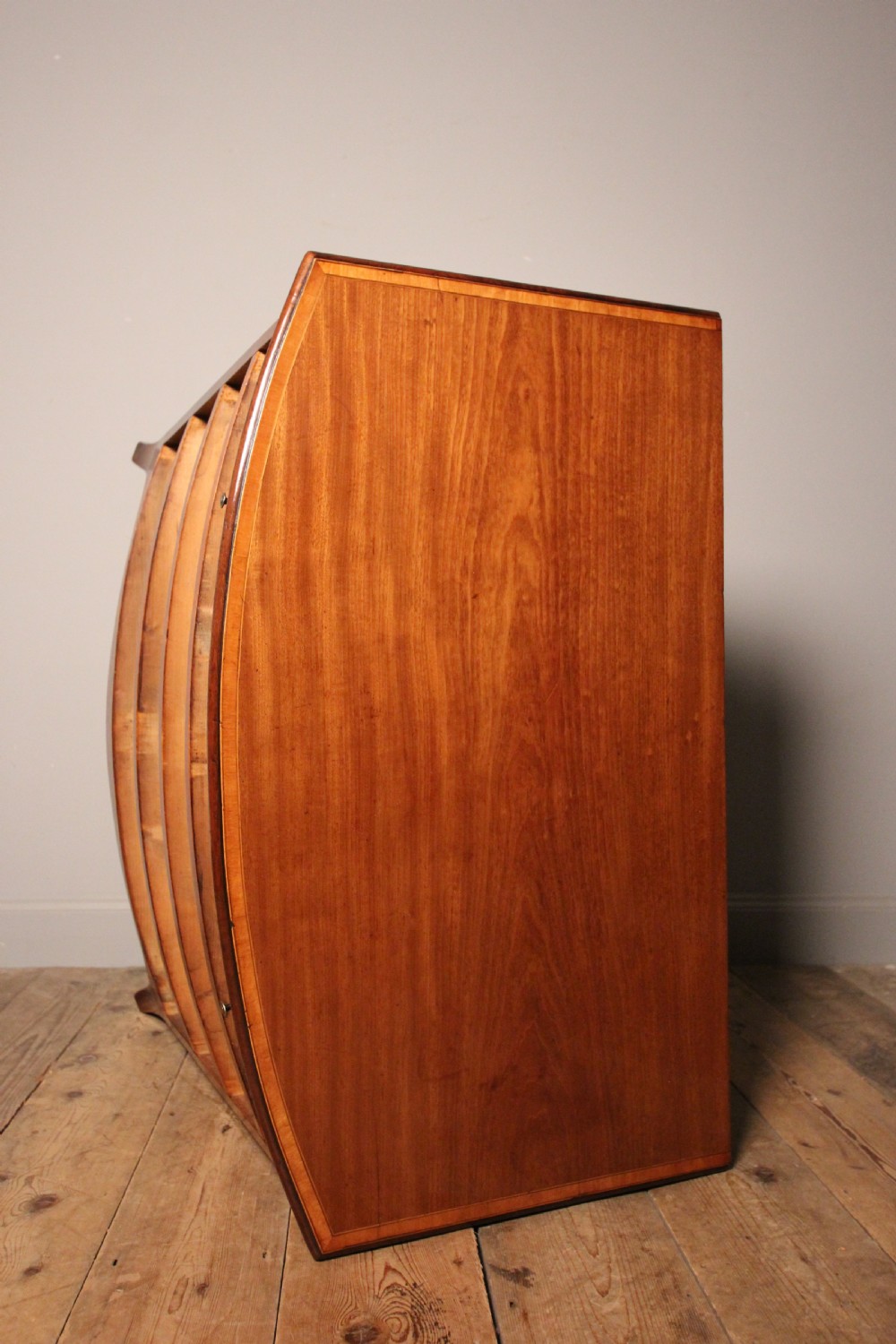 Small Regency Mahogany Bowfront Chest of Drawers View VIII
