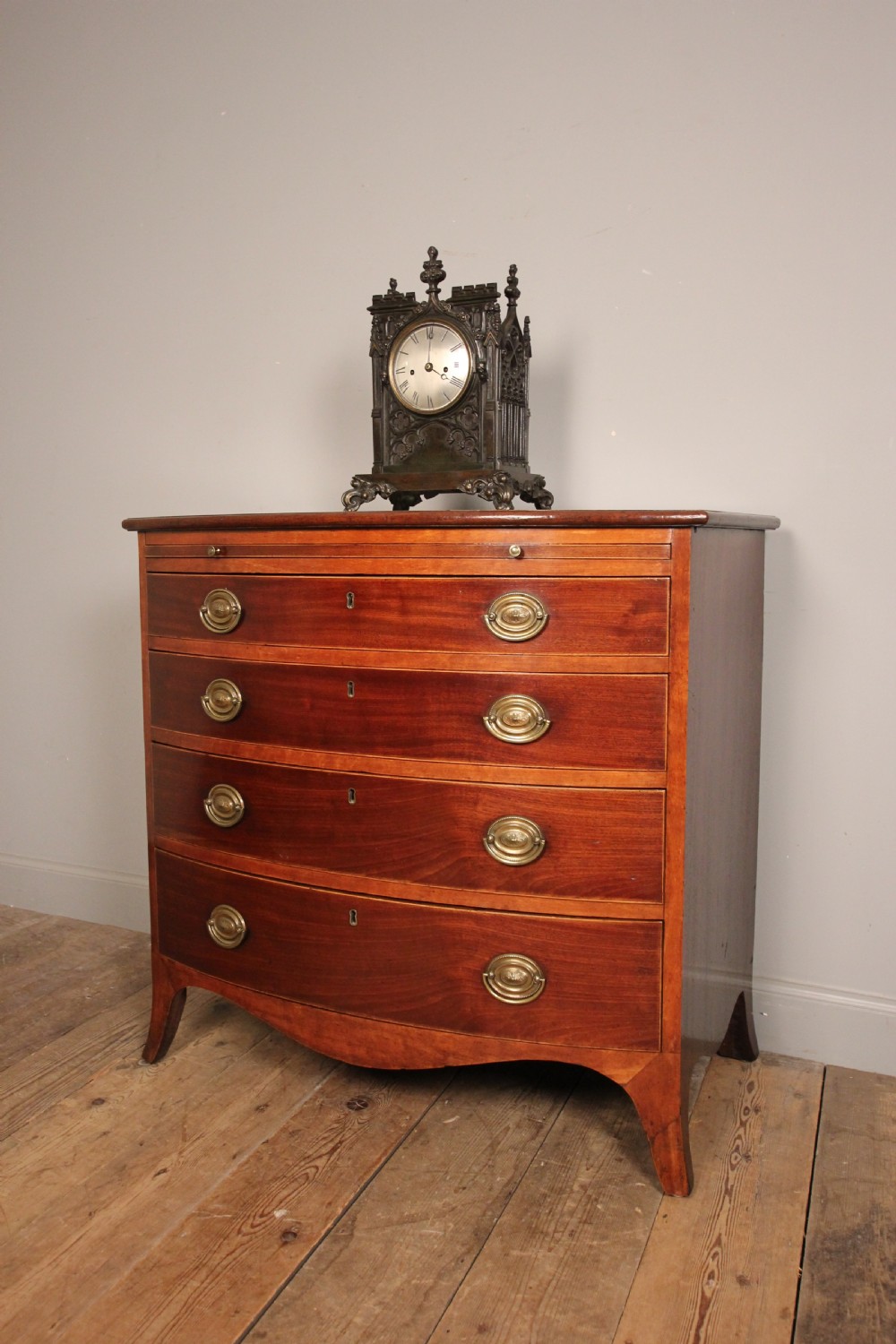 Small Regency Mahogany Bowfront Chest of Drawers View IX