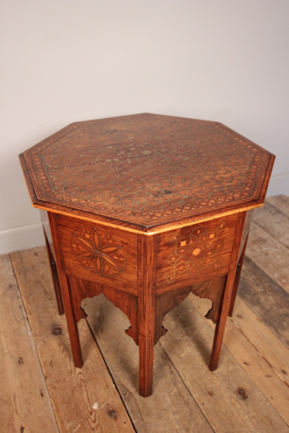 Anglo Indian Brass Inlaid Table View VII