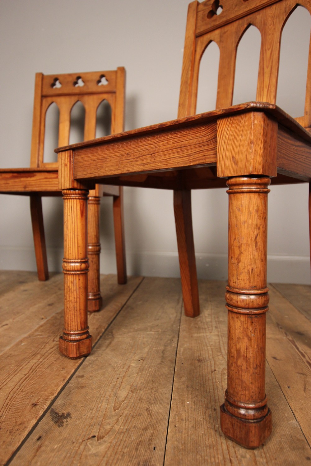 A Super Pair of Gothic Hall Chairs View IV