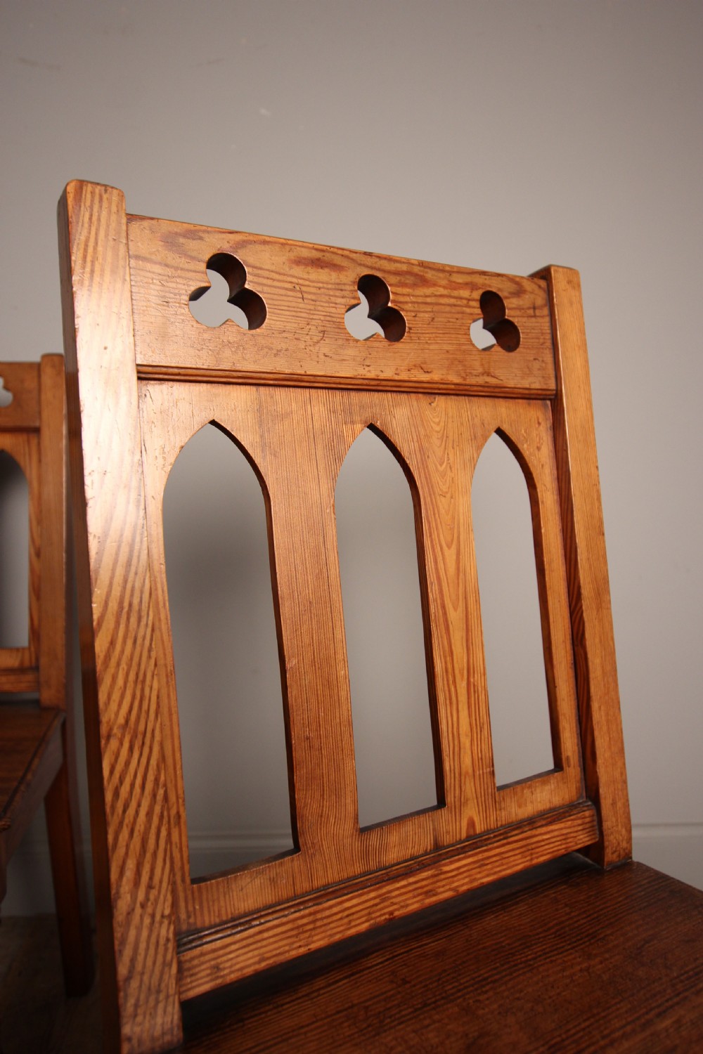 A Super Pair of Gothic Hall Chairs View V