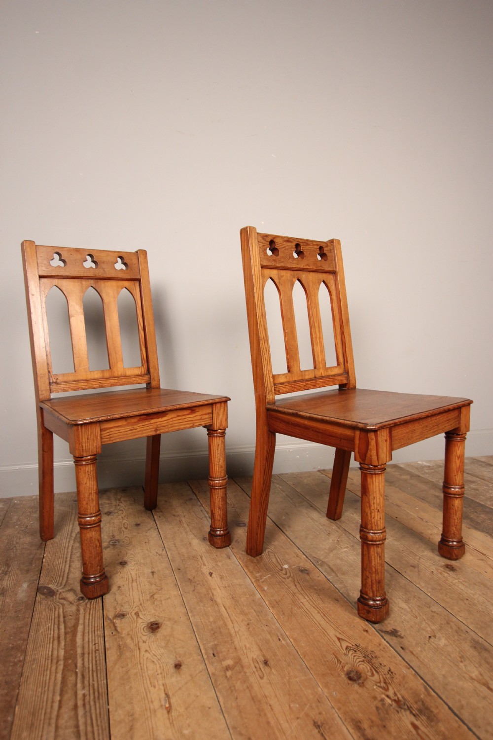 A Super Pair of Gothic Hall Chairs View VI