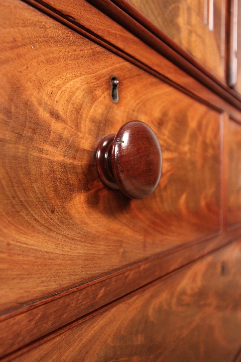 Small 19th C. Mahogany Gentleman's Linen Press View V