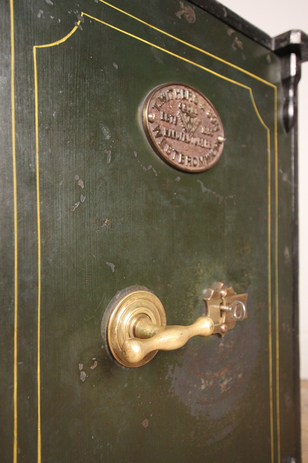 19th C. Cast Iron Safe by T. Withers & Sons View V