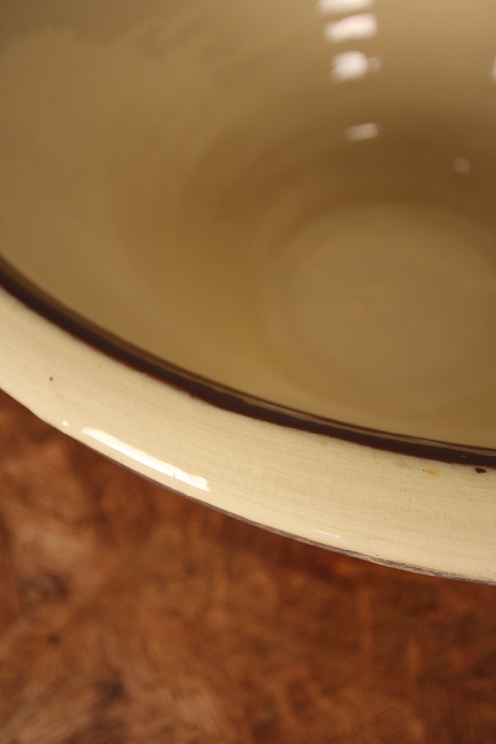 Giant Victorian Earthenware Dough Bowl View V