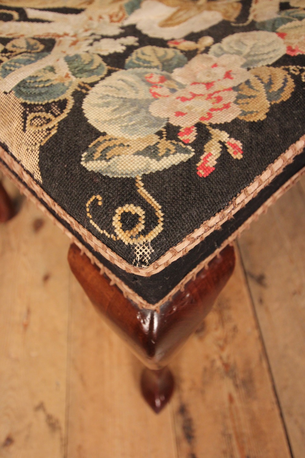 19th Century Large Mahogany Country House Stool View VI