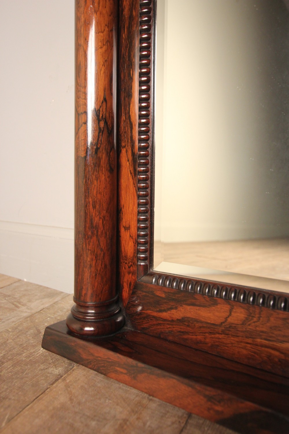 Large George IV Rosewood Overmantle Wall Mirror View V