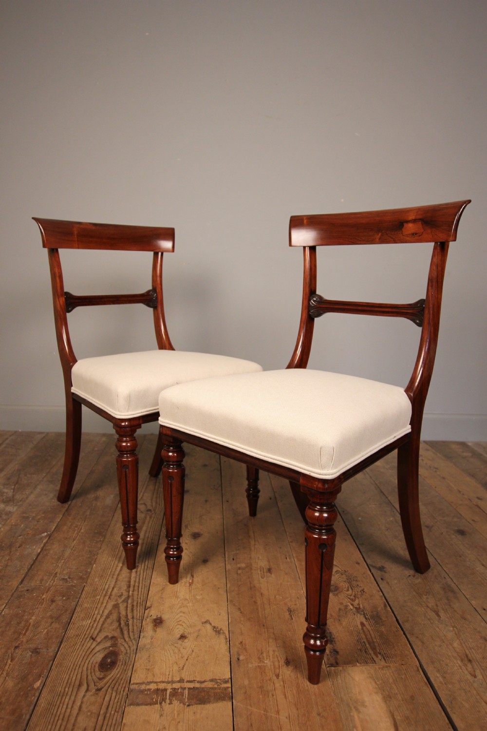 Super Quality Set 6 William IV Rosewood Dining Chairs View II