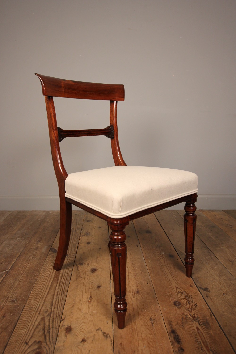 Super Quality Set 6 William IV Rosewood Dining Chairs View III