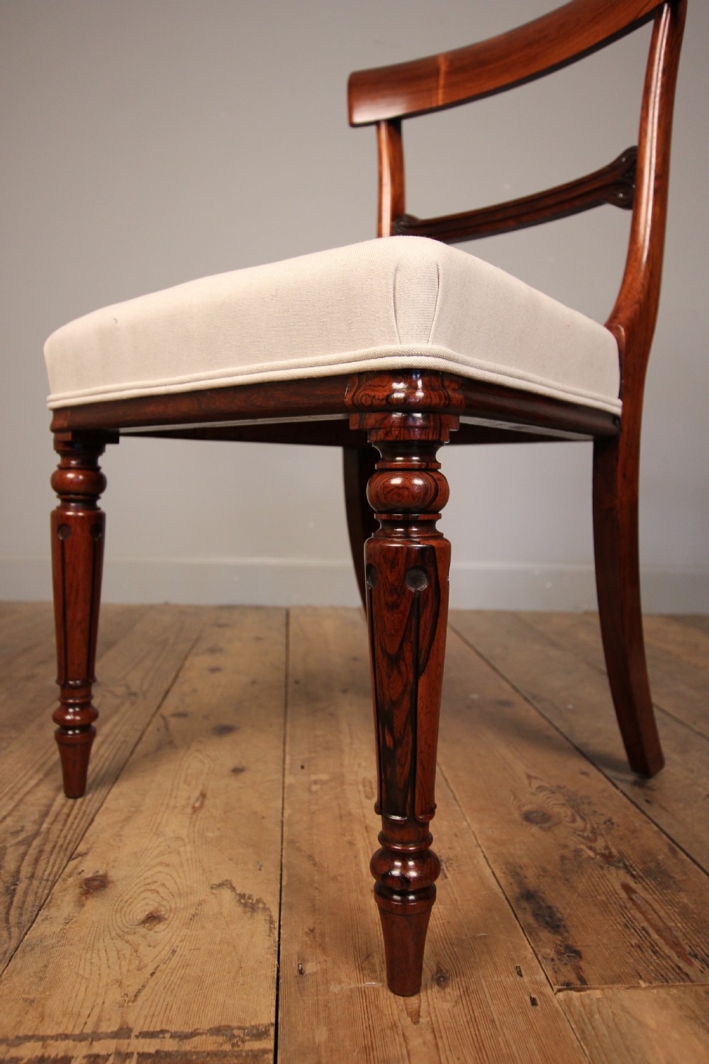 Super Quality Set 6 William IV Rosewood Dining Chairs View V
