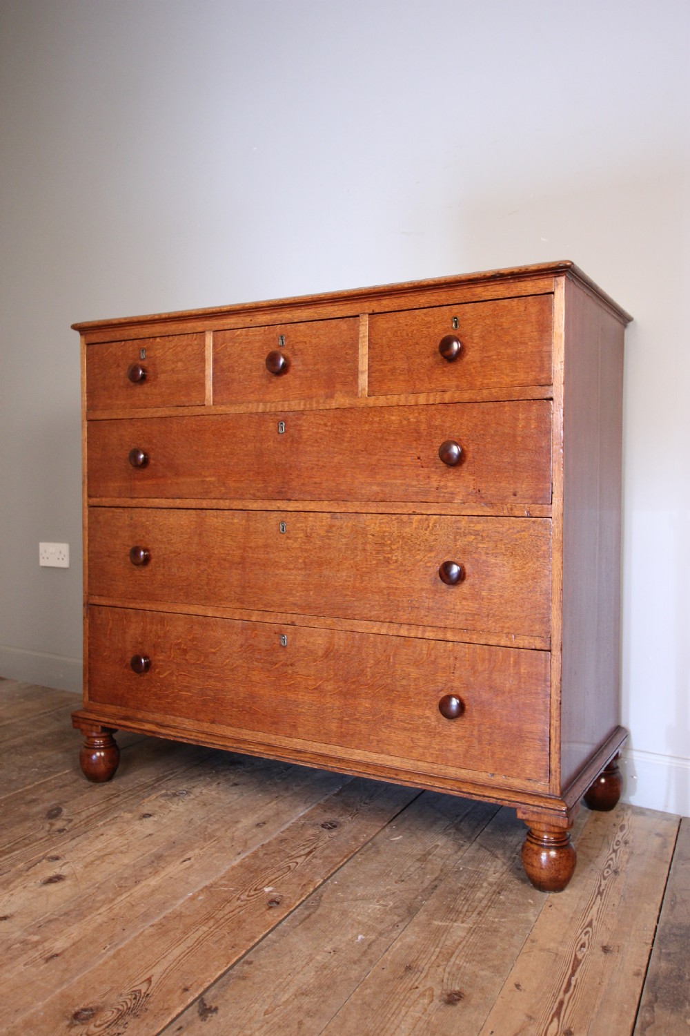 19th C. Gillows Golden Oak Chest of Drawers View II