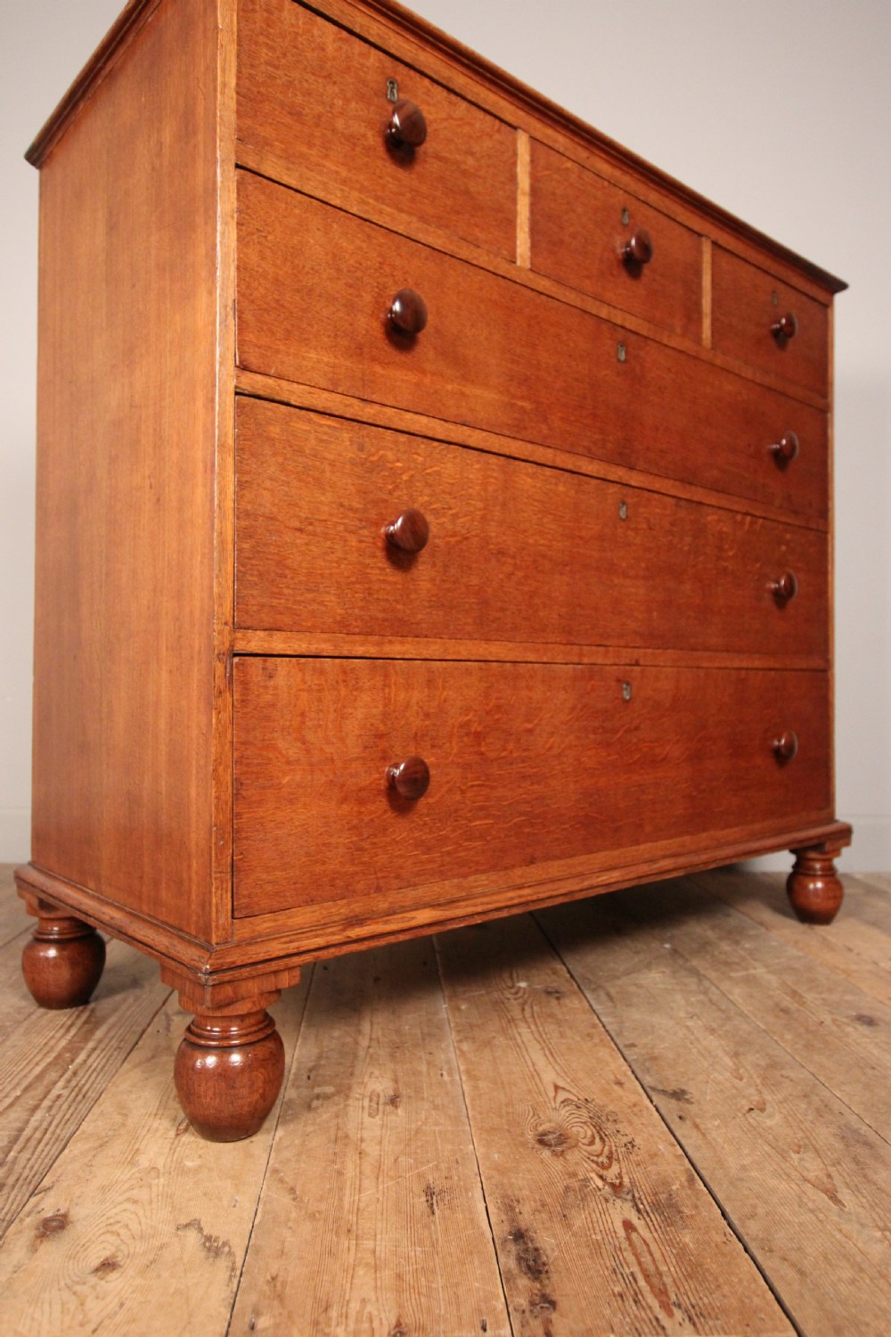 19th C. Gillows Golden Oak Chest of Drawers View III