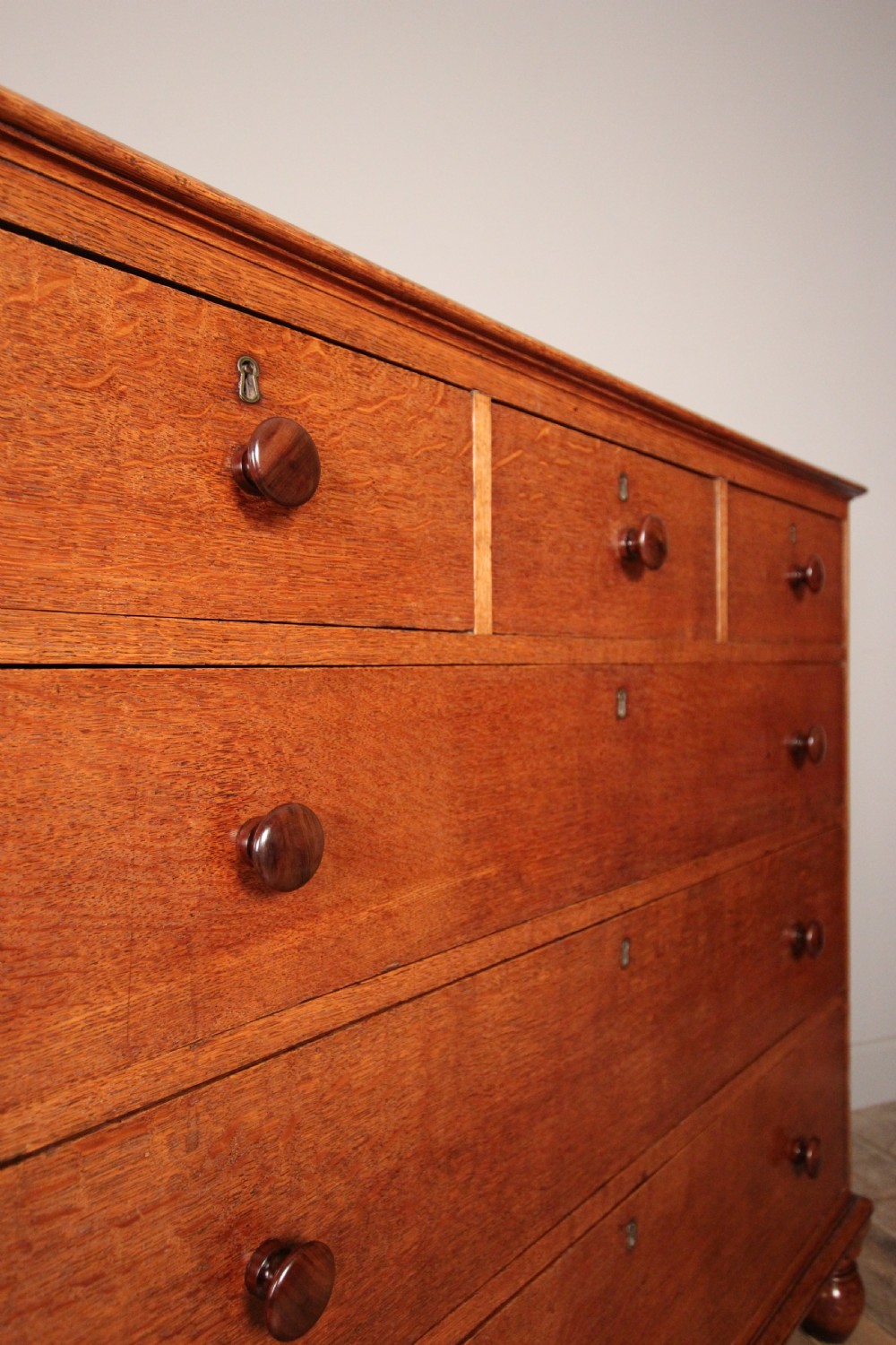 19th C. Gillows Golden Oak Chest of Drawers View V