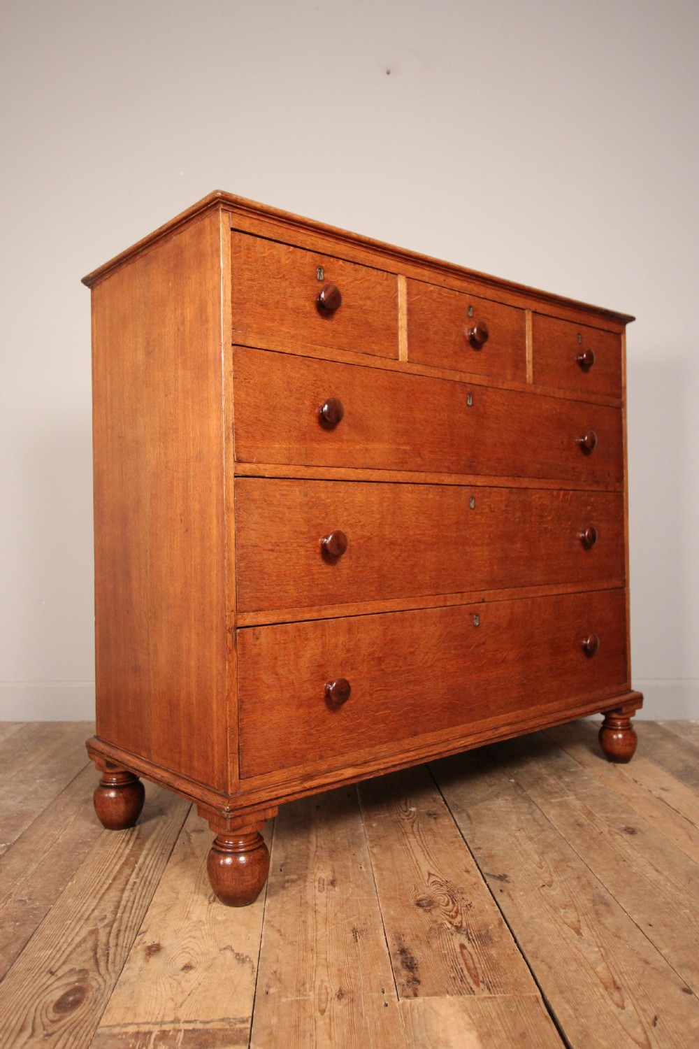19th C. Gillows Golden Oak Chest of Drawers View VII