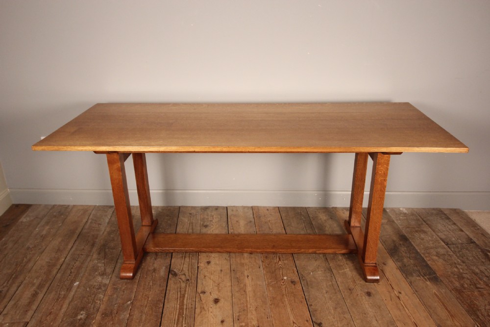 Heals Oak Refectory Dining Table View VIII
