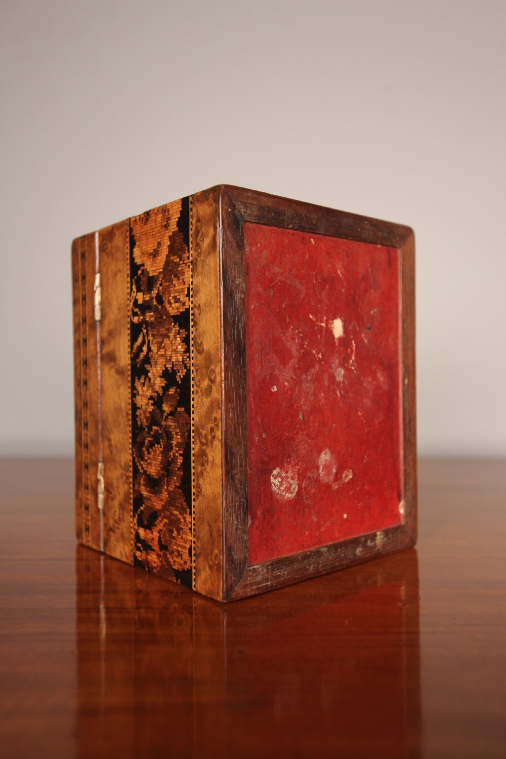 Super Little Tunbridge Ware Tea Caddy  View X