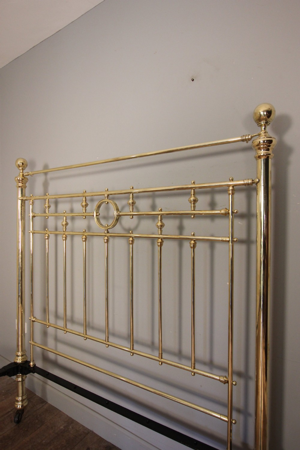 Impressive 19th C. King Size Brass Bed (5ft) View VII