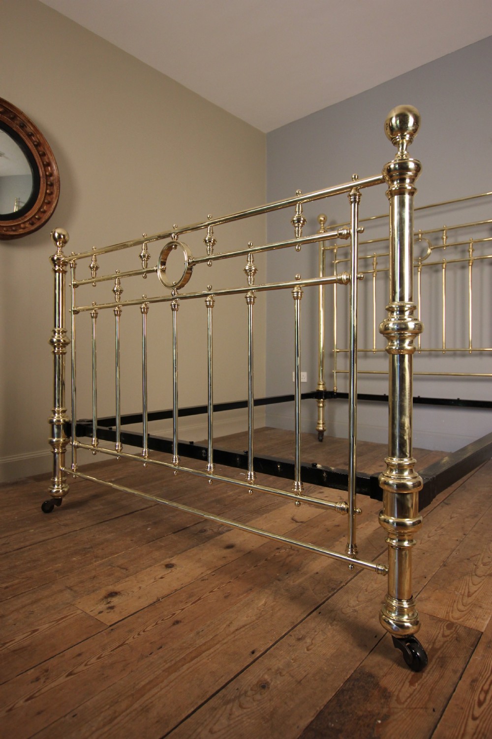 Impressive 19th C. King Size Brass Bed (5ft) View VIII