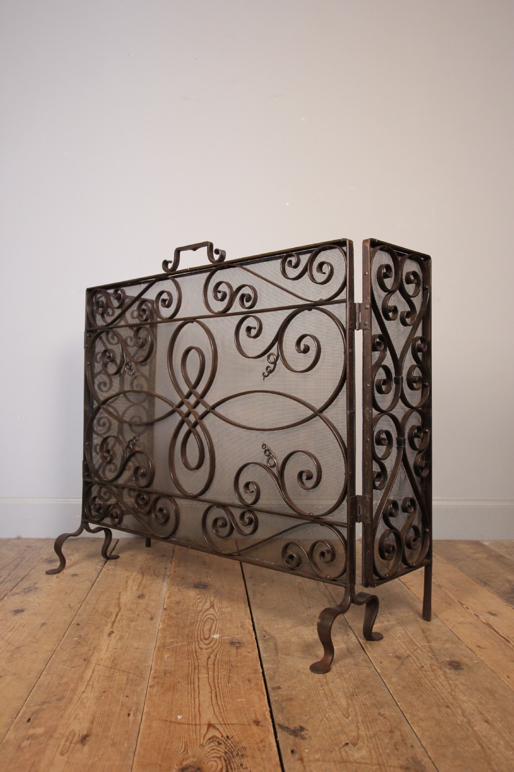 Stunning Edwardian Iron Fire Guard Screen View II