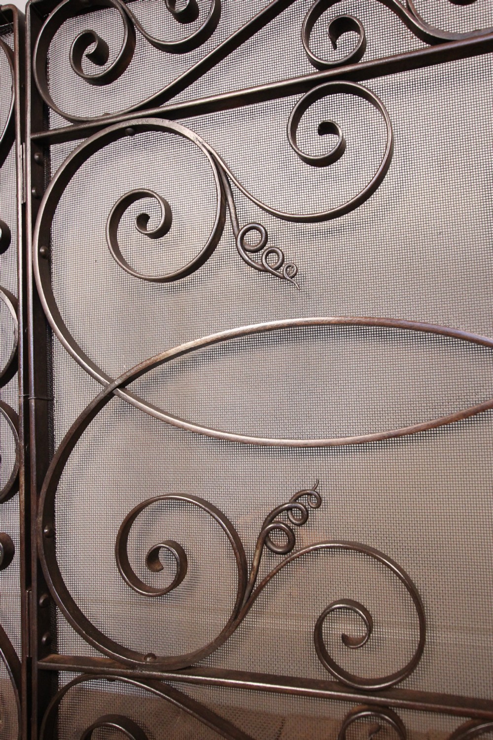 Stunning Edwardian Iron Fire Guard Screen View V