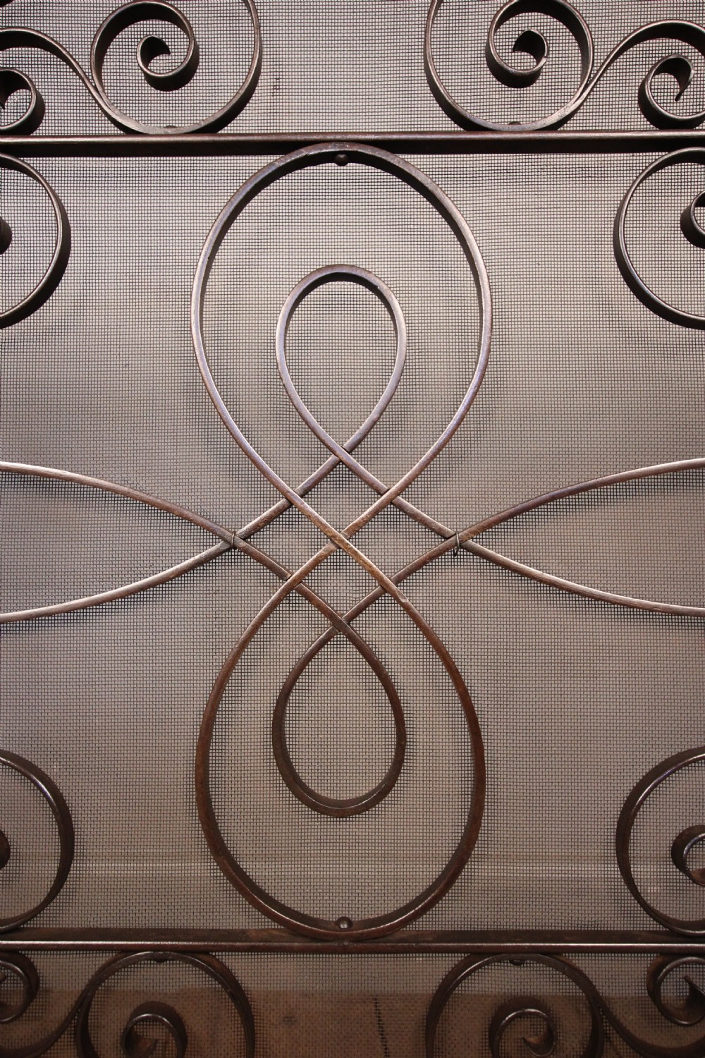 Stunning Edwardian Iron Fire Guard Screen View VI