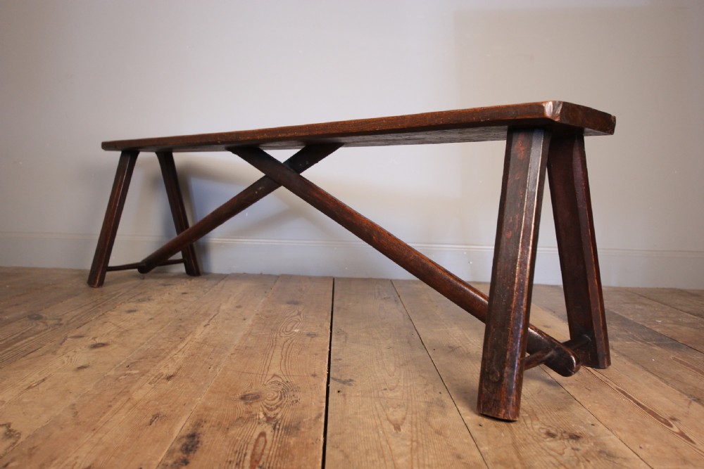 Stylish Georgian Oak Bench View II