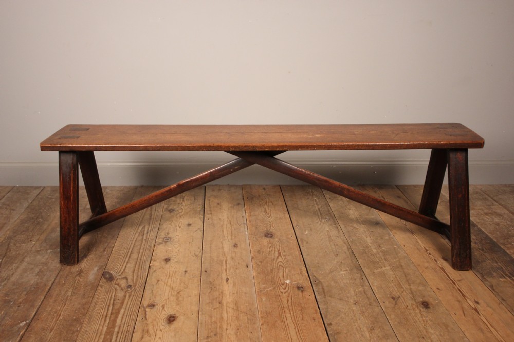 Stylish Georgian Oak Bench View III