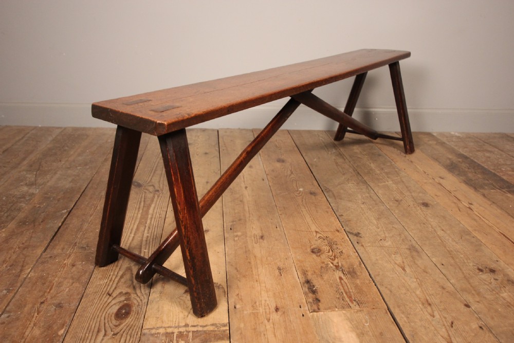 Stylish Georgian Oak Bench View IV