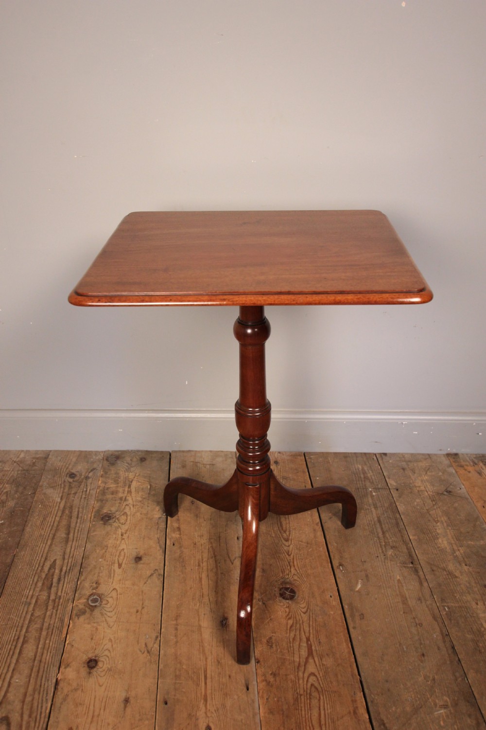 Classic 19th C Mahogany Tripod Lamp Table View II