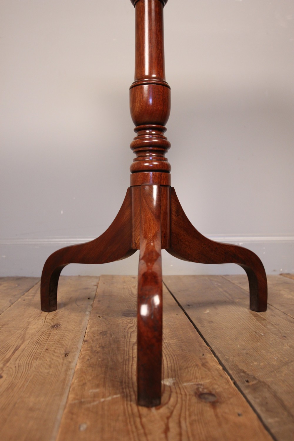 Classic 19th C Mahogany Tripod Lamp Table View IV
