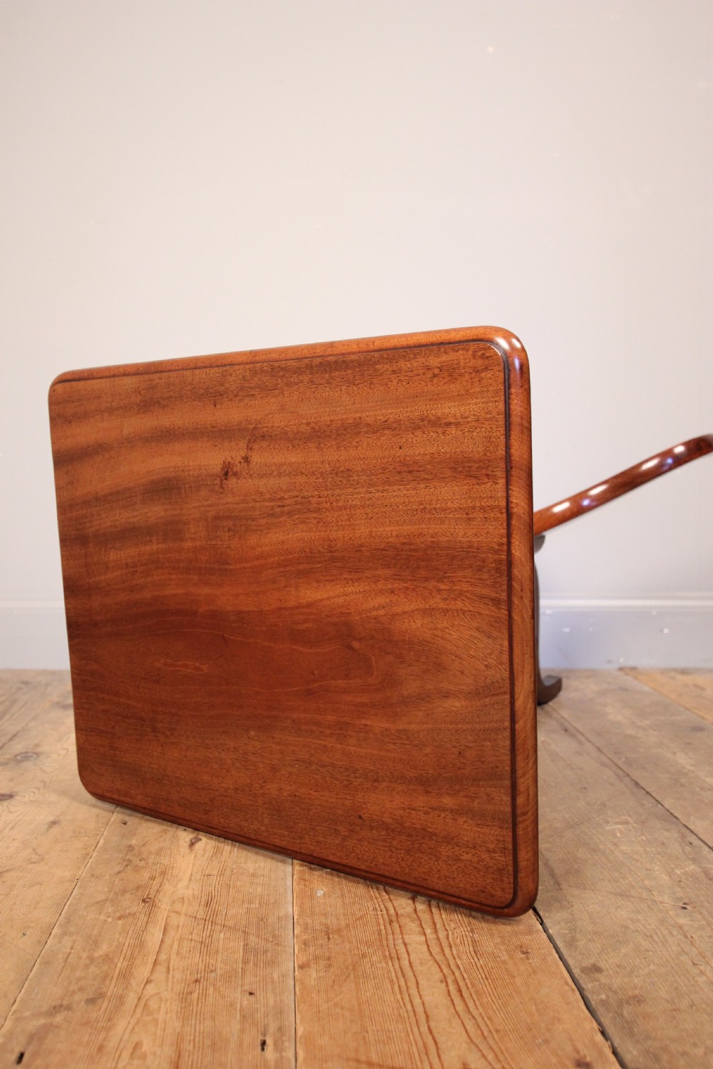 Classic 19th C Mahogany Tripod Lamp Table View VI