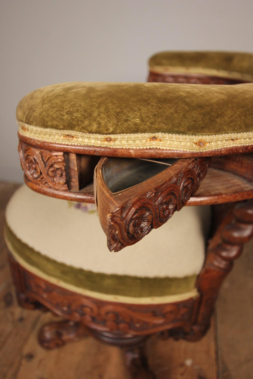Rare 19th C. Cock Fighting Chair View IV
