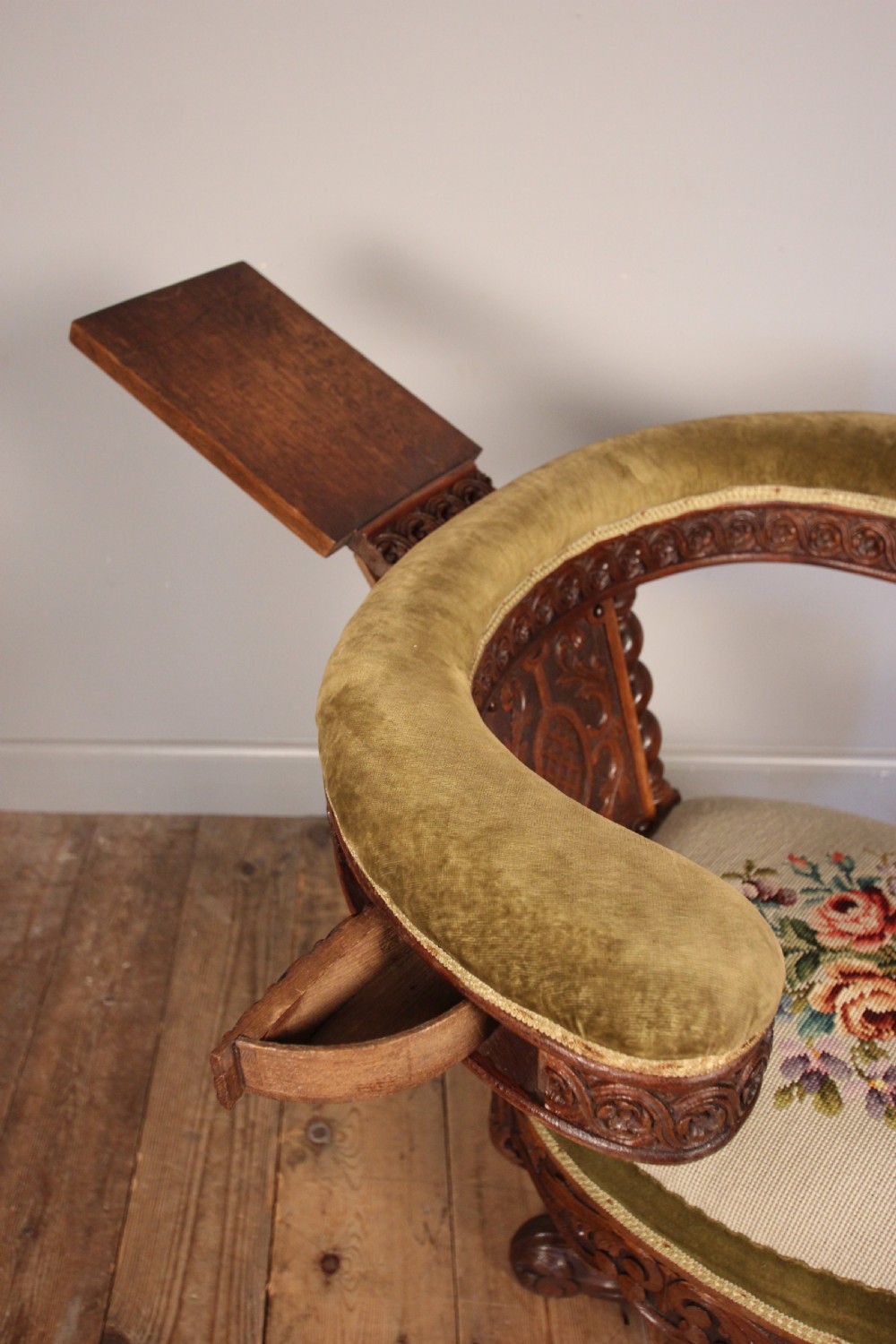 Rare 19th C. Cock Fighting Chair View VI