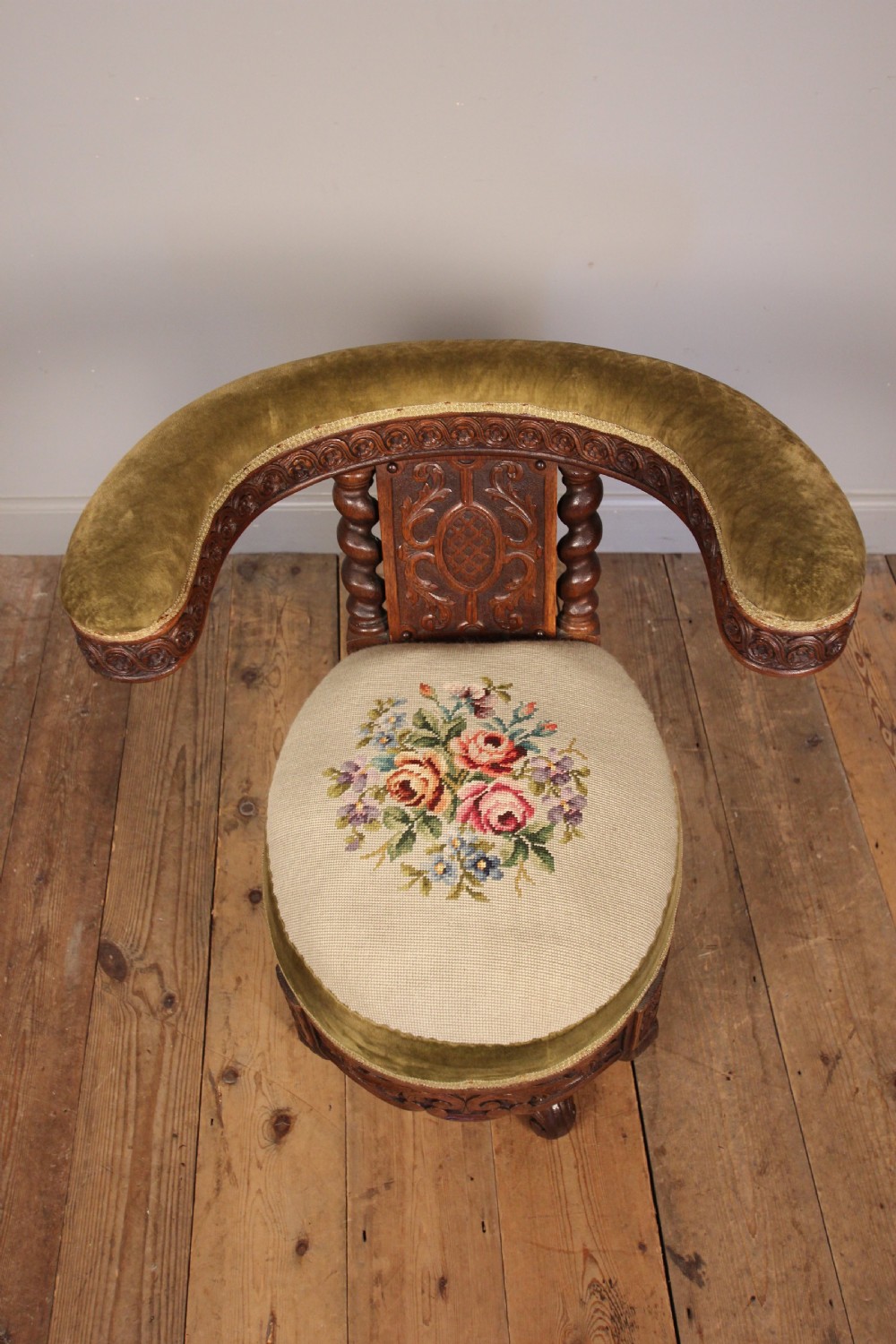 Rare 19th C. Cock Fighting Chair View VIII