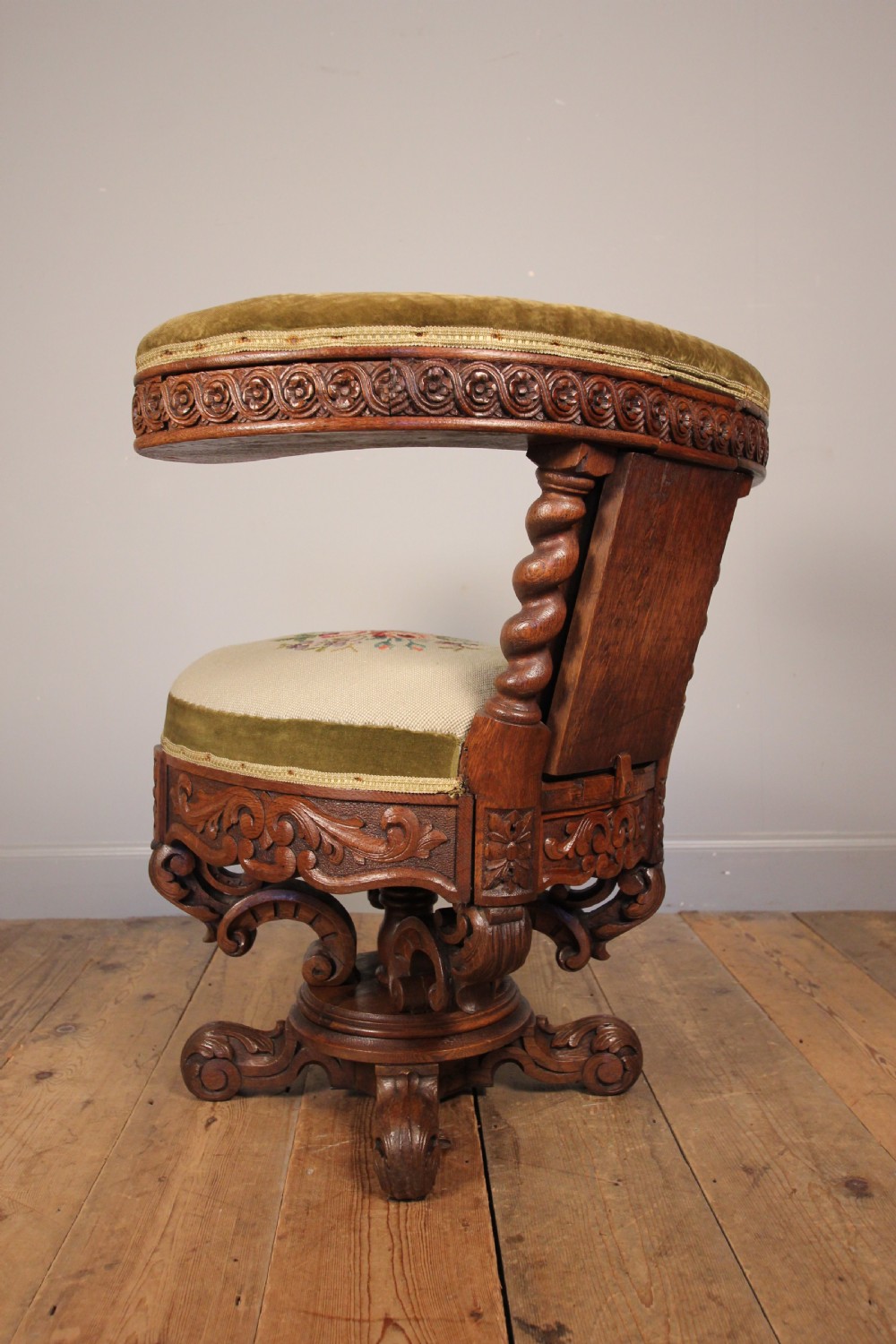 Rare 19th C. Cock Fighting Chair View IX