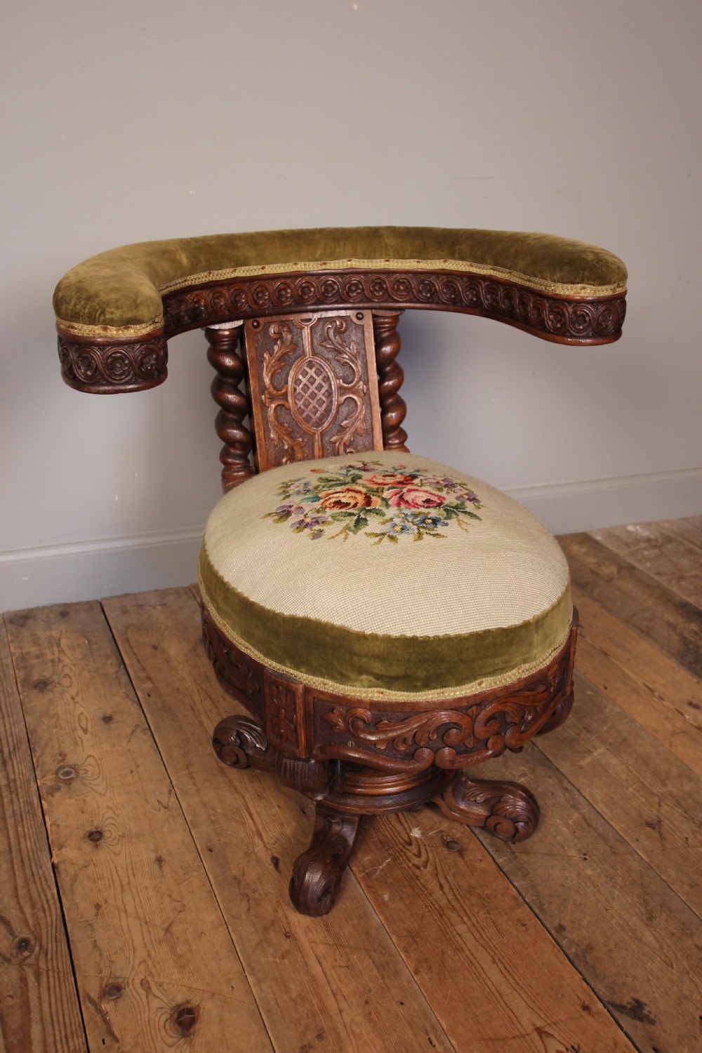 Rare 19th C. Cock Fighting Chair View XII