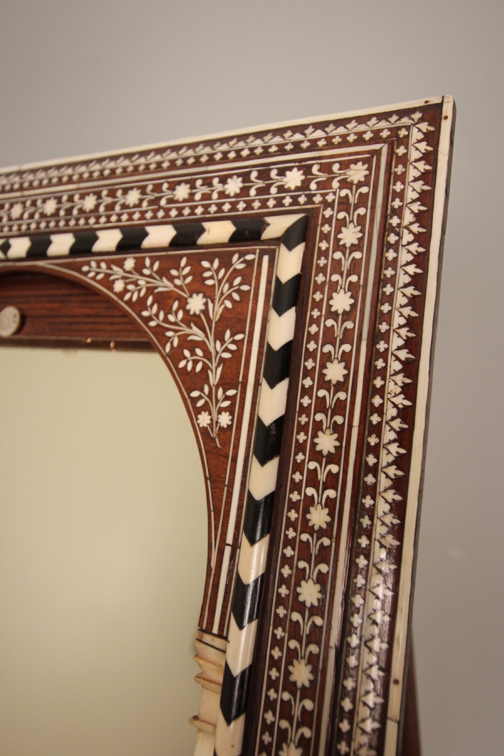 19th C Inlaid Anglo Indian Dressing Table Mirror View IV