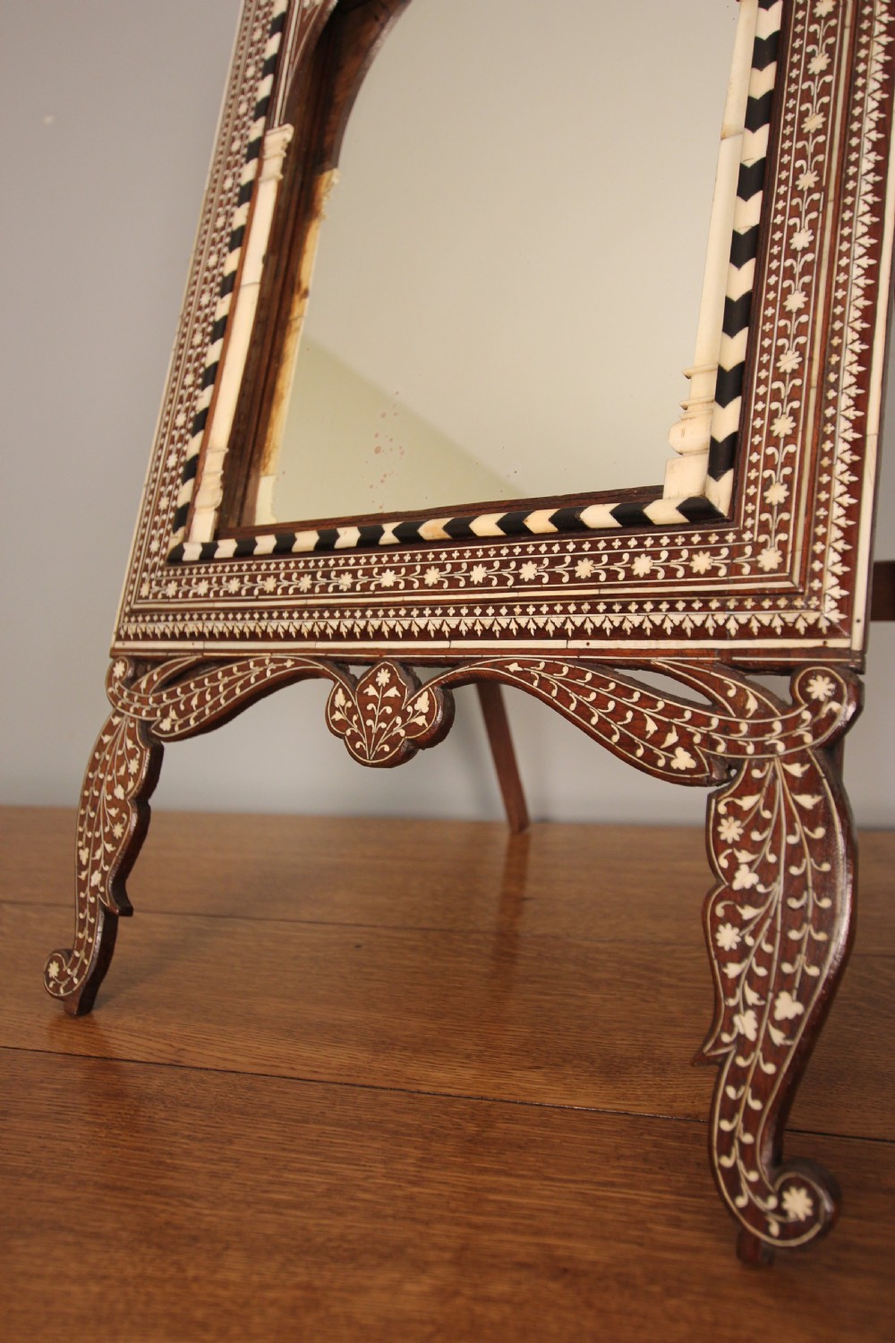 19th C Inlaid Anglo Indian Dressing Table Mirror View V