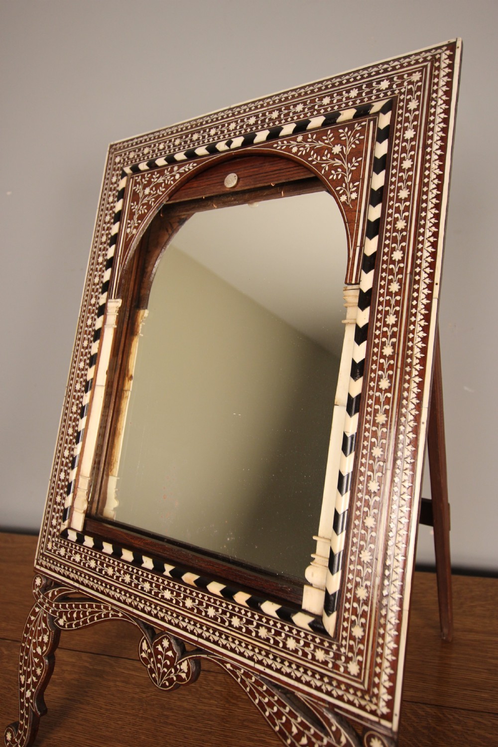 19th C Inlaid Anglo Indian Dressing Table Mirror View VII