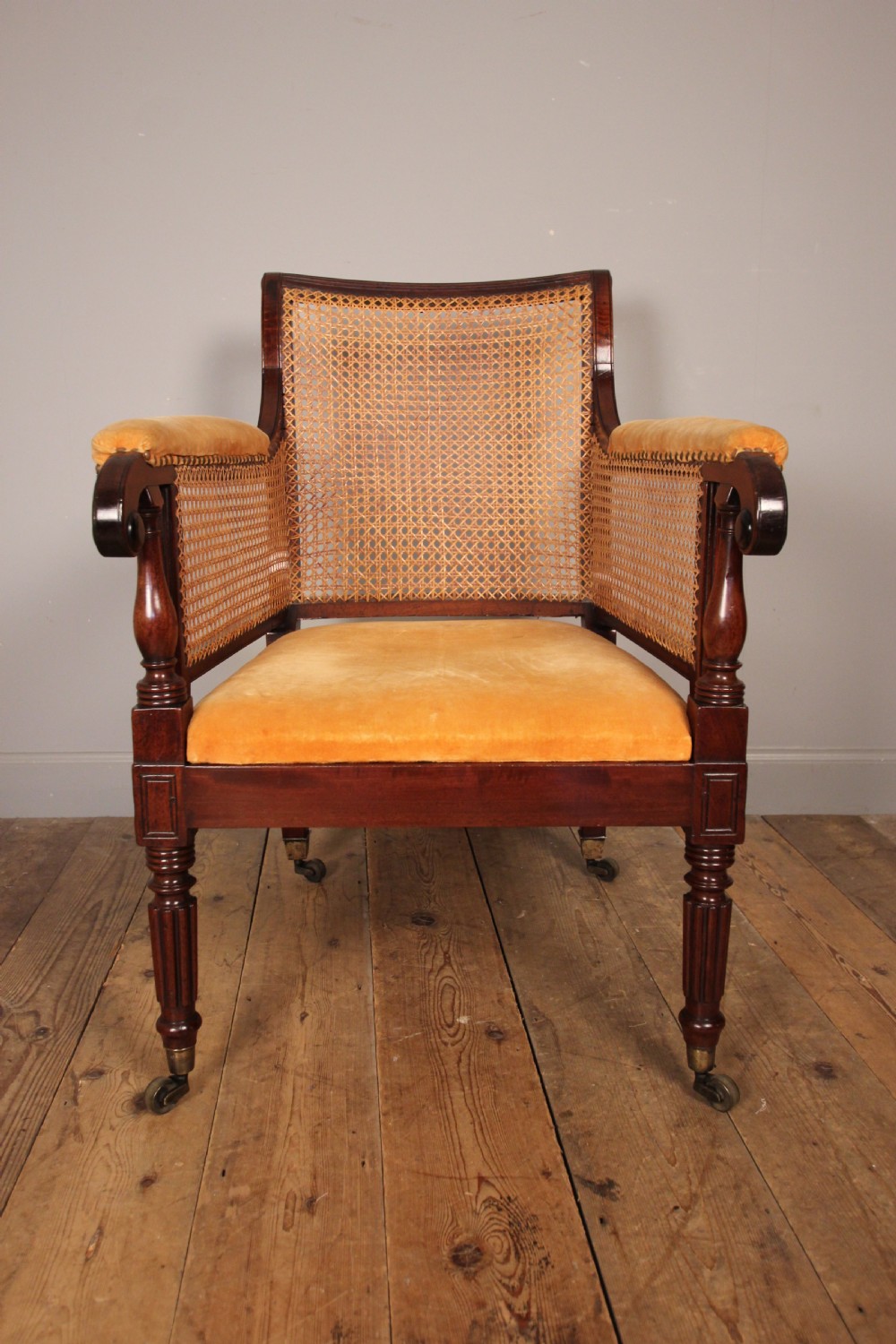 Large George III Mahogany Bergere  View IV