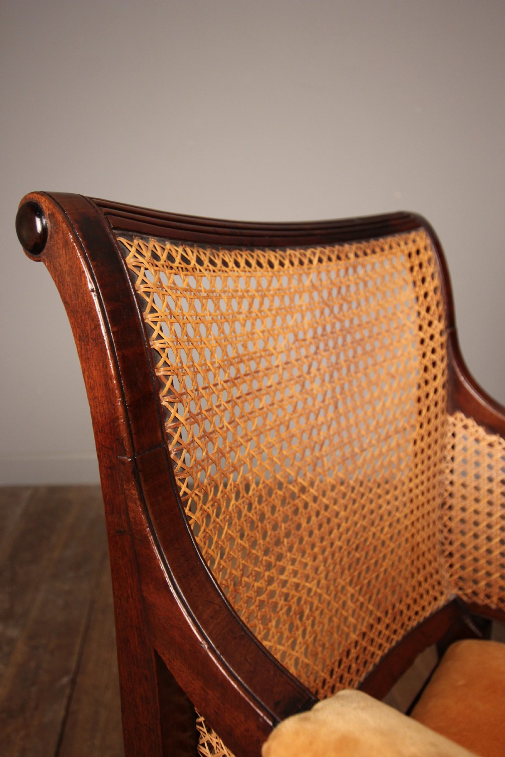 Large George III Mahogany Bergere  View VIII