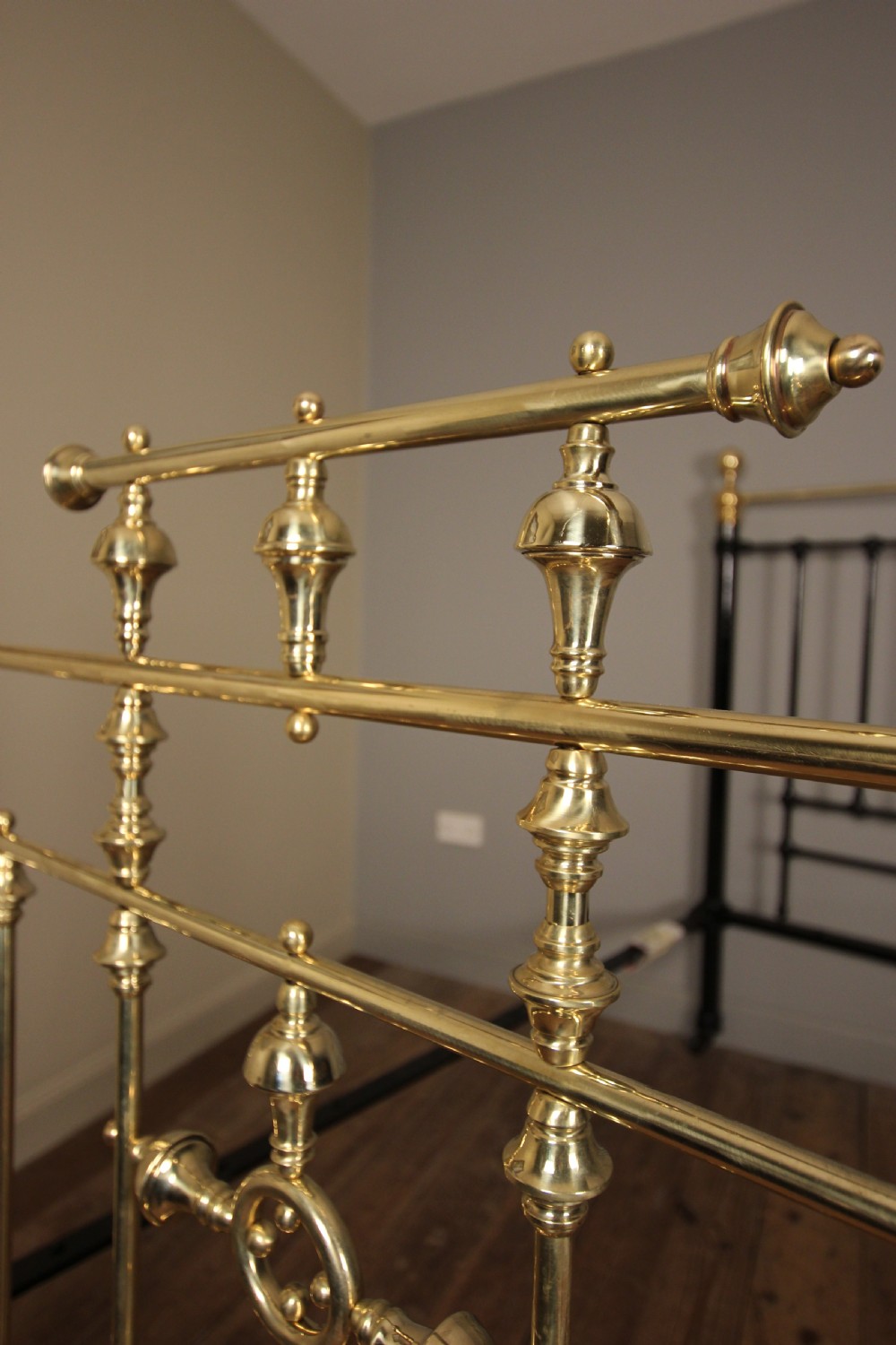 Victorian Brass & Cast Iron Double Bed (4 ft 6