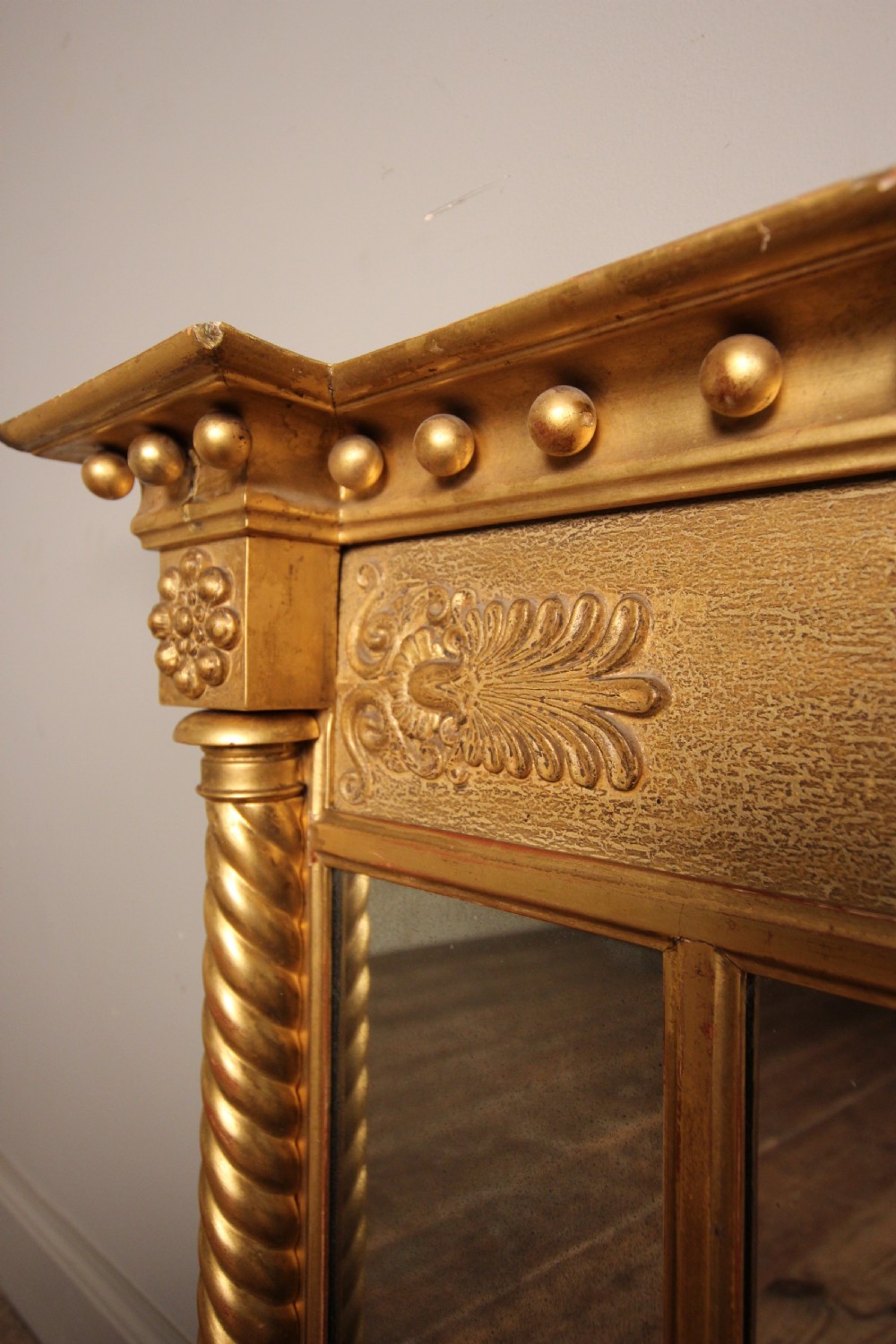 Regency Giltwood Overmantle Mirror View VI