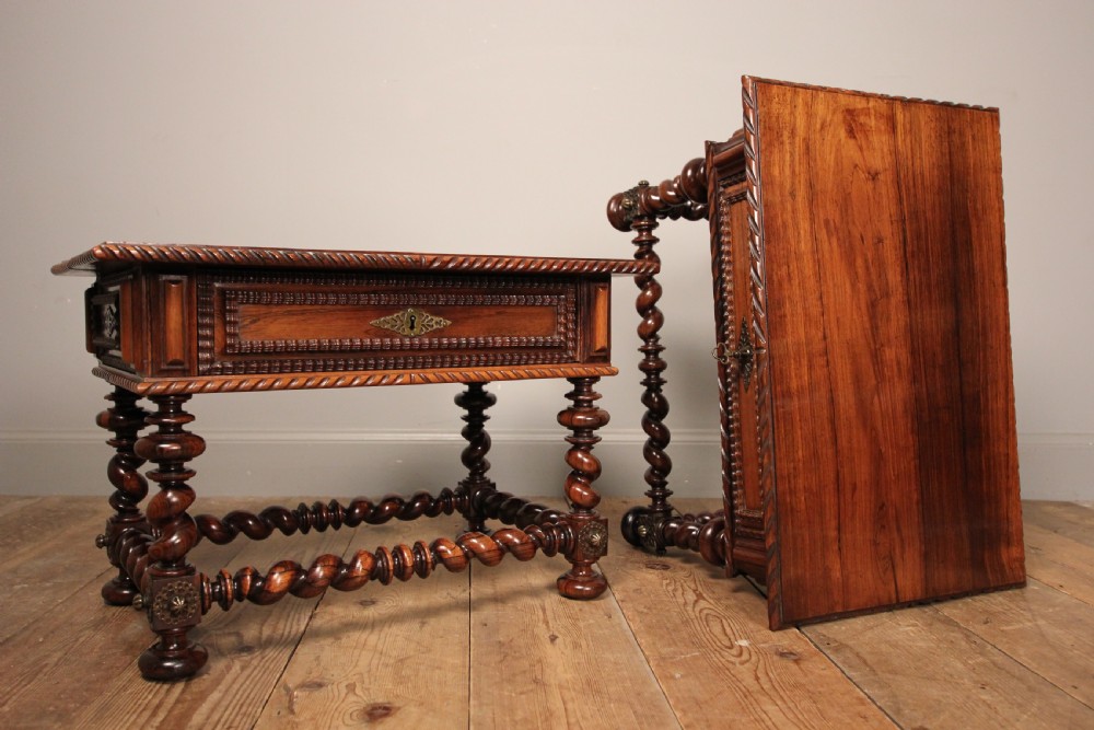 Superb Pair of Rosewood Indo Portuguese Low Tables View II