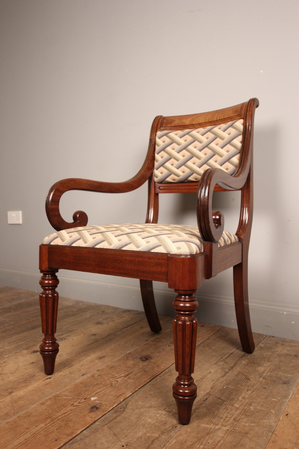 George IV Gillows Mahogany Elbow Chair