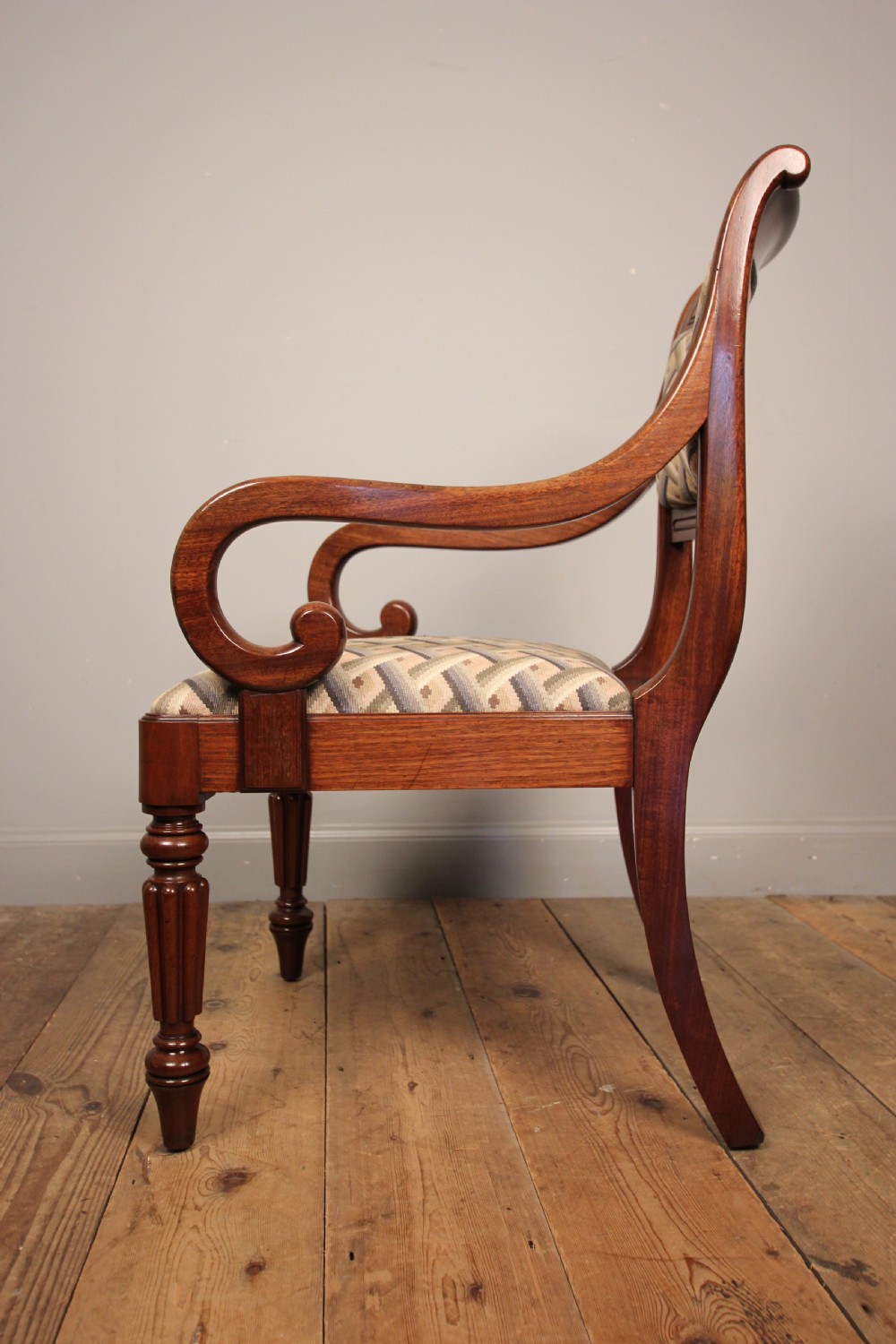 George IV Gillows Mahogany Elbow Chair View II